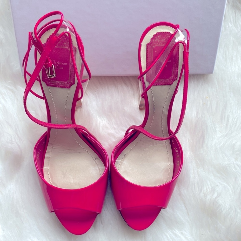 Christian Dior Reflet Plexi Patent PVC Heel - Picture 6 of 11